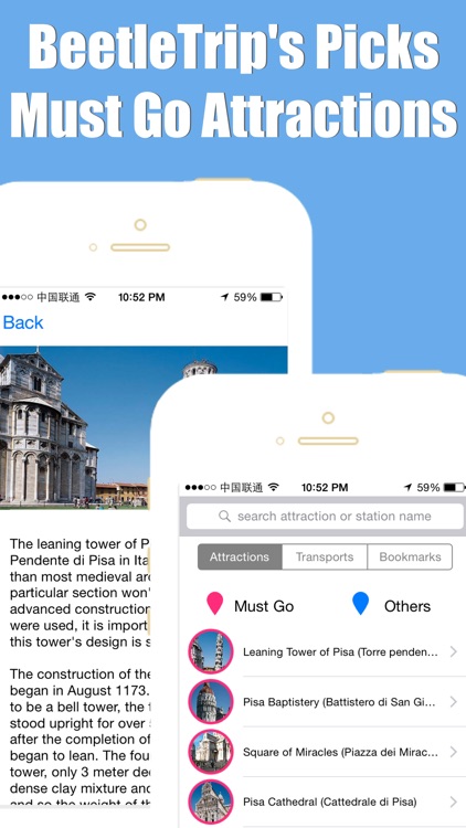 Pisa travel guide with offline map and Rome metro underground transit by BeetleTrip screenshot-4