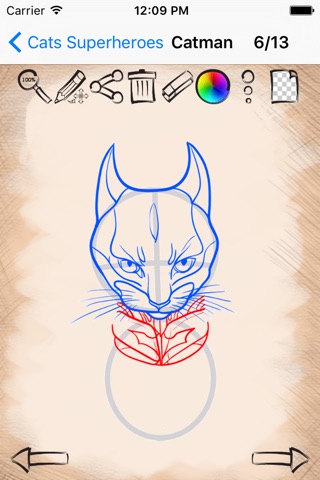 Let's Draw Cats Superheroes screenshot 3