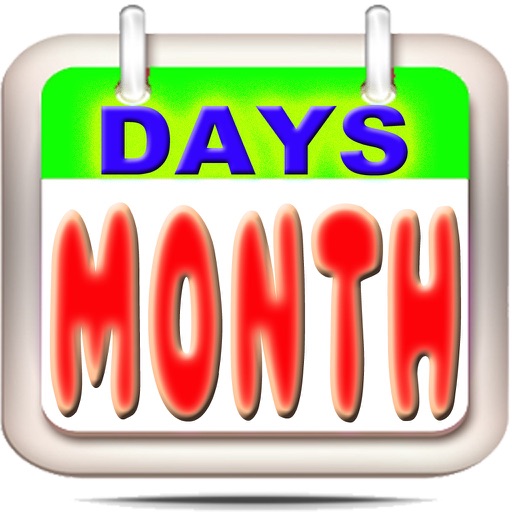 Days And Months Learning Game-Education Learning For Kids Using Flashcards and Sounds,A toddler calendar learning app icon