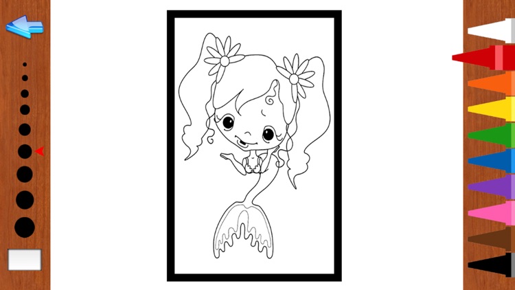 Free Coloring Book Game For Kids - Painting Cute Mermaid