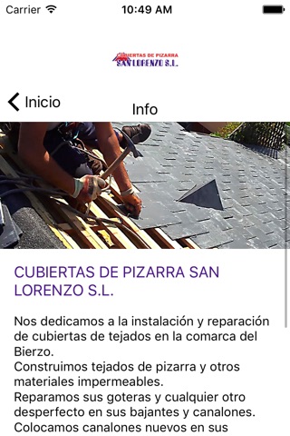 CUBIERTAS DE PIZARRA SAN LORENZO screenshot 2