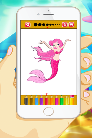 Mermaid Coloring Book - Educational Coloring Games For kids and Toddlers screenshot 2