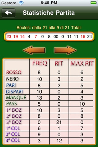Win Roulette - statistics on delays and frequencies for the game of casino roulette screenshot 3