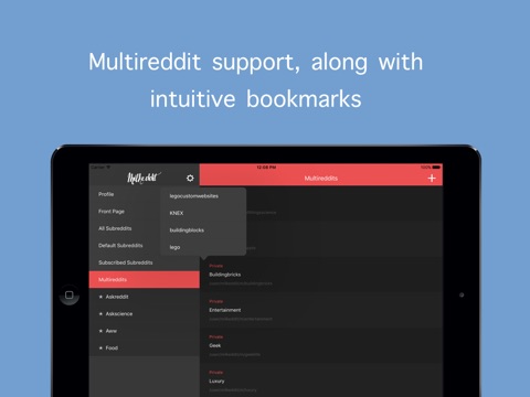 Milkeddit for iPad Screenshots