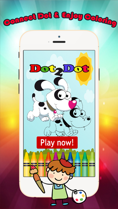 How to cancel & delete Animals Dot to Dot Coloring Book - Kids free learning games from iphone & ipad 1