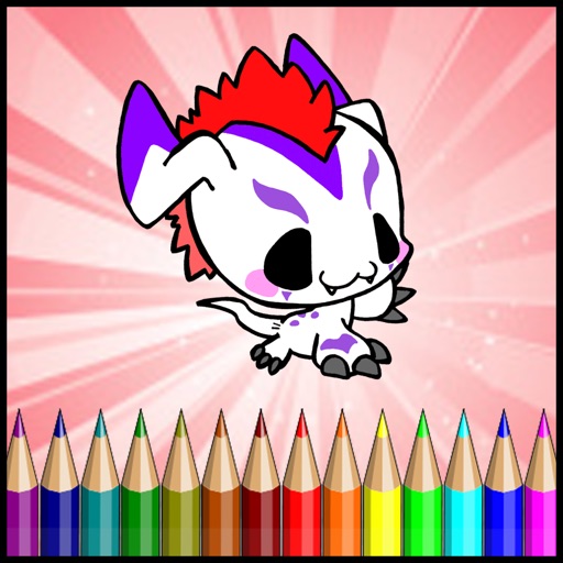 Coloring Monsters Games For Kids Icon