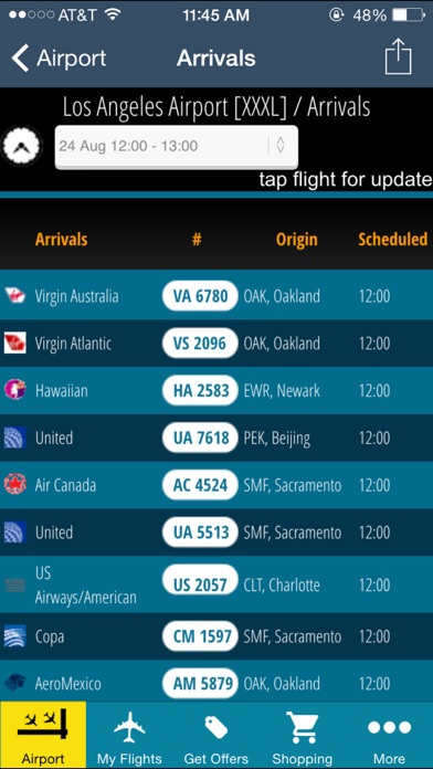 Los Angeles Airport (LAX) Flight Tracker Screenshot 3
