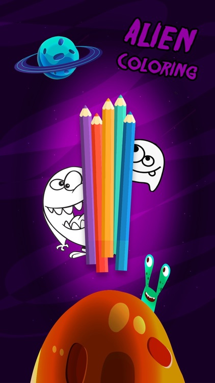 Alien Coloring Book - Free Monster Space Game for Kids