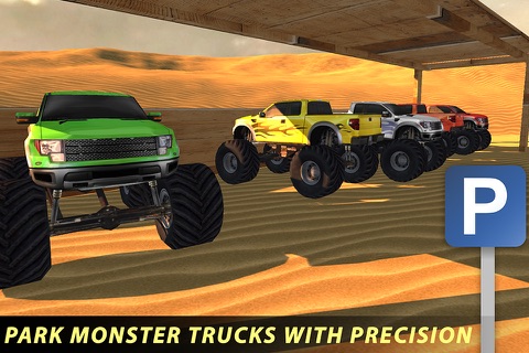 Offroad Monster Truck Parking Simulator 3D:  A Real Truck Driving in Derby Racing game screenshot 2