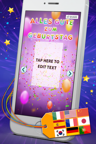 Birthday Cards Multilingual – Free e-Card Creator To Wish Happy B'day In All Language.s screenshot 4
