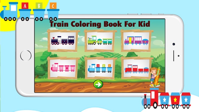 Train Coloring Book For Kids - Vehicle Coloring Book for Chi(圖1)-速報App