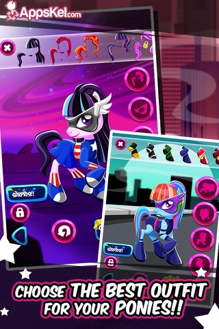 Superhero Pony Descendants Creator – Dress Up Games for Kids Free screenshot 2