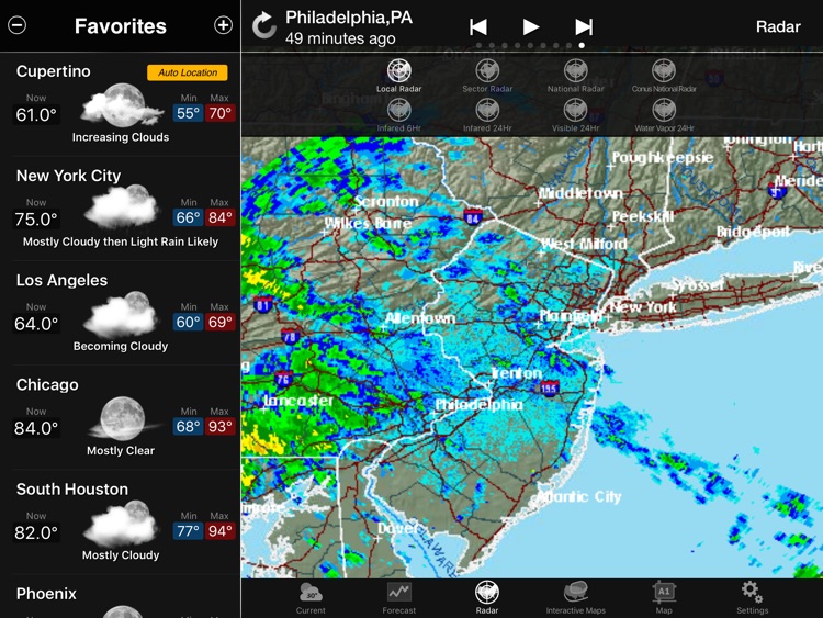 NOAA Weather Lite for iPad