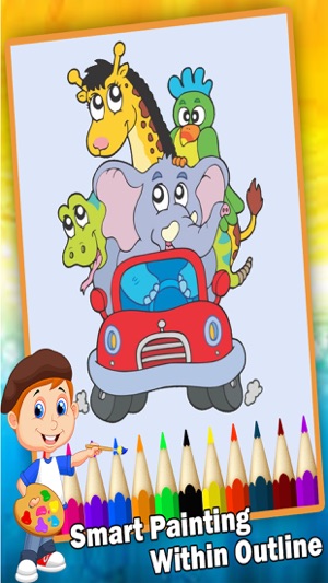 Cartoon Coloring Book - Free Coloring Book For Kids(圖2)-速報App