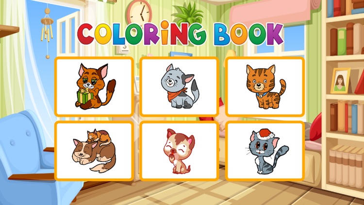 Cute Cats Coloring Book - Painting Game for Kids