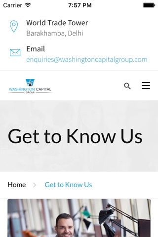 Washington Capital Group screenshot 2