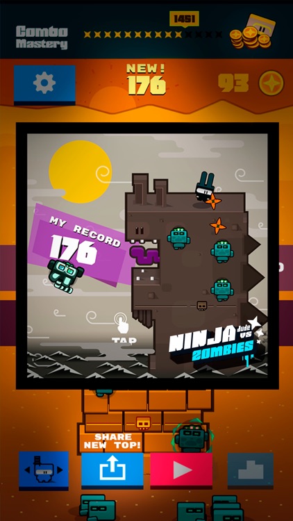 Ninja Dude vs Zombies - endless tap 'n' slash zombie arcade game screenshot-3