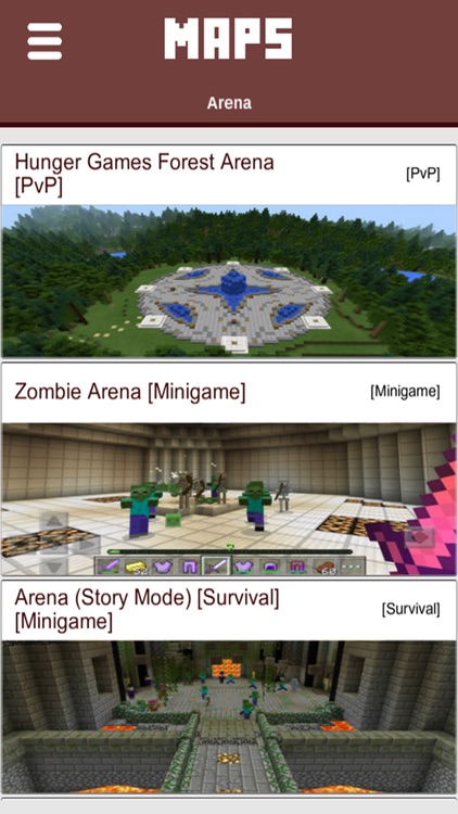 Arena Maps for Minecraft PE - Best Map Downloads for Pocket Edition Pro