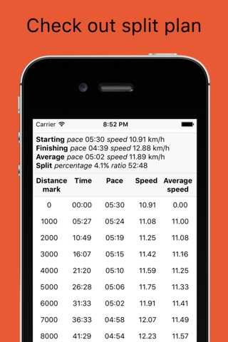 Negative Split: Smart Race Pace Planning screenshot 4