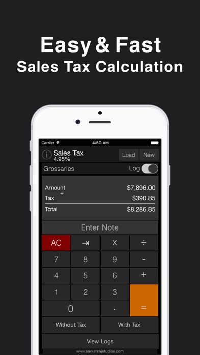 How to cancel & delete Sales Tax Calculator for Shopping & Purchase Logs from iphone & ipad 1