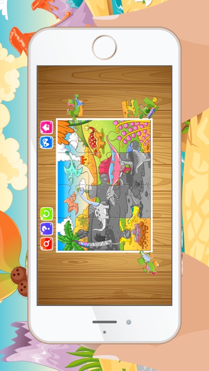Dinosaur Games for kids Free ! - Cute Dino Train Jigsaw Puzzles for Preschool and Toddlers