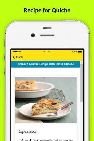 Quiche Recipes - Light & Tasty Recipe screenshot 4