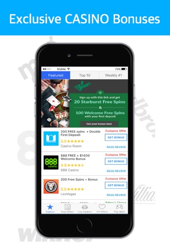 Online Casino Rankings - The Best Online Casino brands Offers screenshot 3