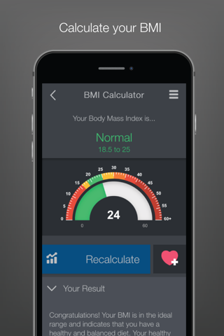 BMI (Body Mass Index) Calculator – calculate your healthy weight for your diet or training screenshot 3