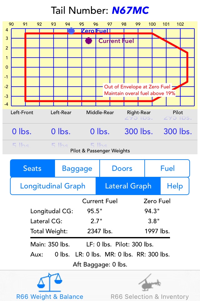 R66 Weight & Balance screenshot 3