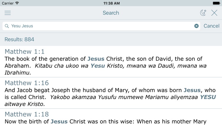 Swahili English Bilingual Bible (Biblia Takatifu - King James Bible Version) screenshot-3