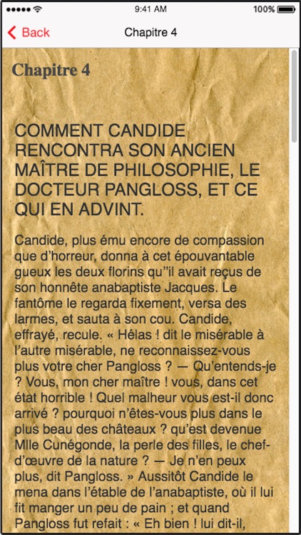 Candide (French), text + audio