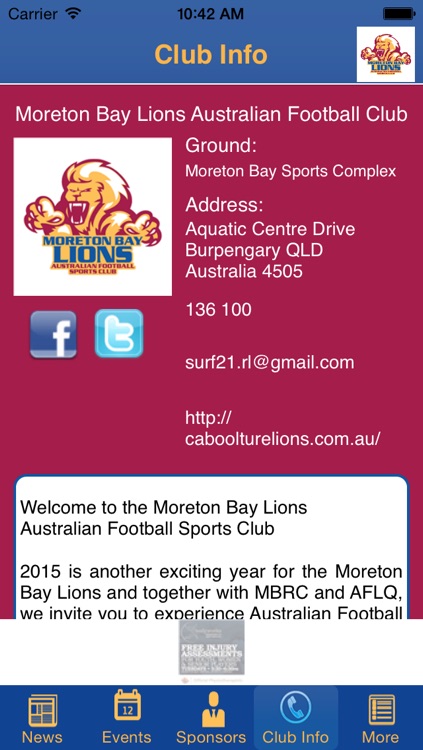 Moreton Bay Lions Australian Football Sports Club