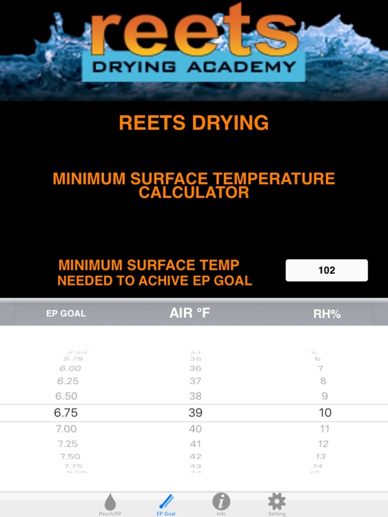 ReetsDryCalc-iPad - Reets Drying Psychrometric