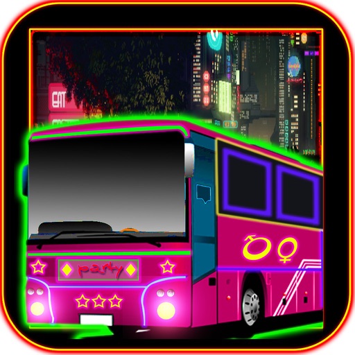 Neon Party Bus Simulator Icon