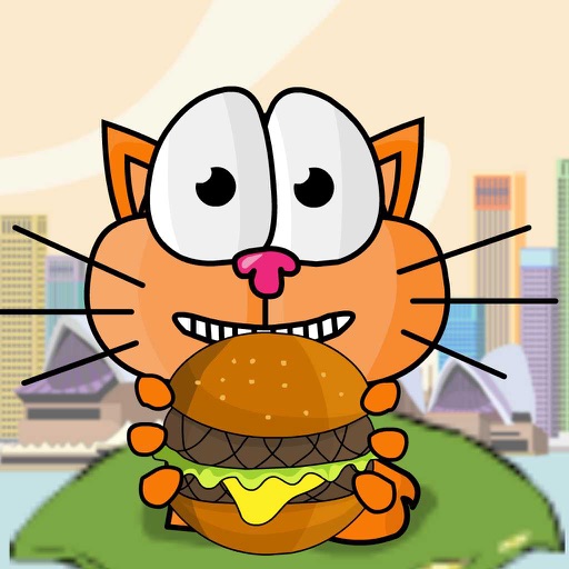 Foodie Cat Around the World - Cut the rope like Physics Puzzle Game icon