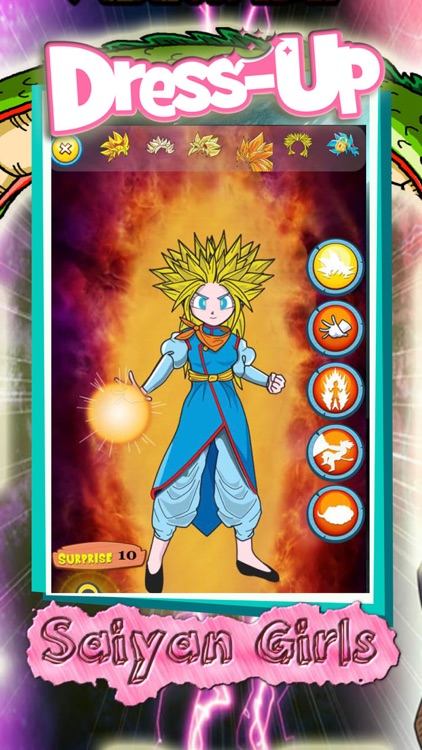 Super Saiyan Girls Dress-Up : game battle adventure dokkan dragon ball goku edition screenshot-3