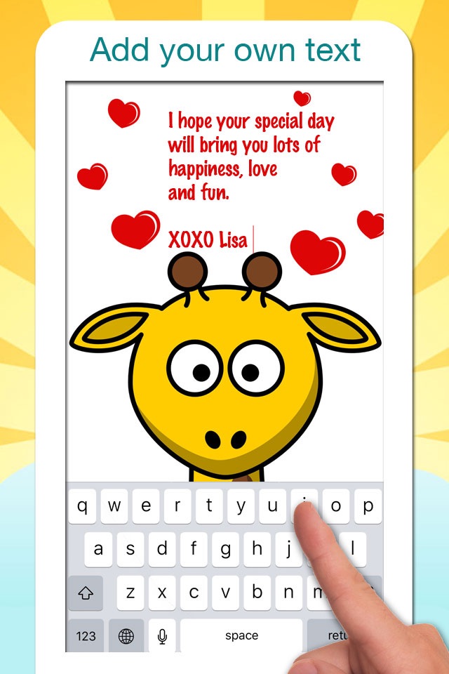 Birthday Greeting Cards - Text on Pictures: Happy Birthday Greetings screenshot 2