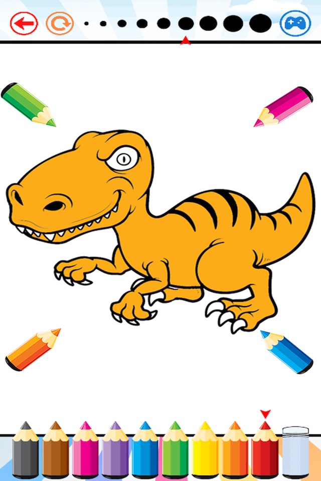 Dinosaur Dragon Coloring Book - Dino drawing for kid free, Animal paint and color games HD for good kid screenshot 4
