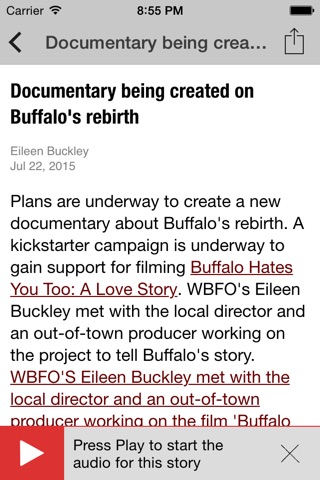 WBFO 88.7 screenshot 4