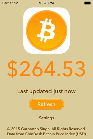 Bitcoin Price - Live price updates on app icon badge and Watch screenshot 2