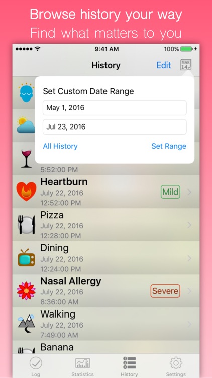 Act React - Personal Symptom Diary & Activity Tracker screenshot-4