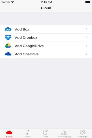 Cloud Play Pro - Music Player & Streamer for Dropbox, Google Drive, OneDrive, Box and iPod Library screenshot 2