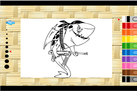 the shark coloring book screenshot 2