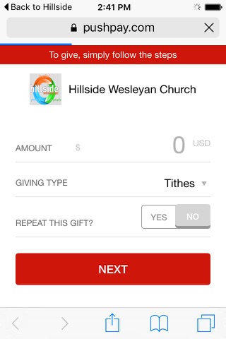 Hillside Wesleyan Church screenshot 2