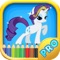 Pony Coloring is a coloring game app for kids & girls