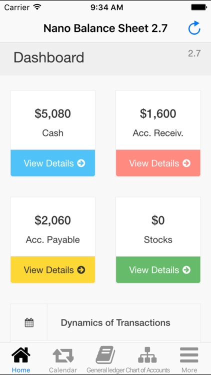 Nano Balance Sheet - General Ledger