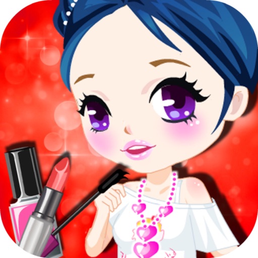 Cute Girl With Umbrella—— Pretty Princess Makeup&Sweet Rainbow iOS App
