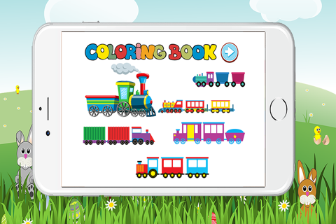Trains Coloring Book for Kids Game screenshot 2