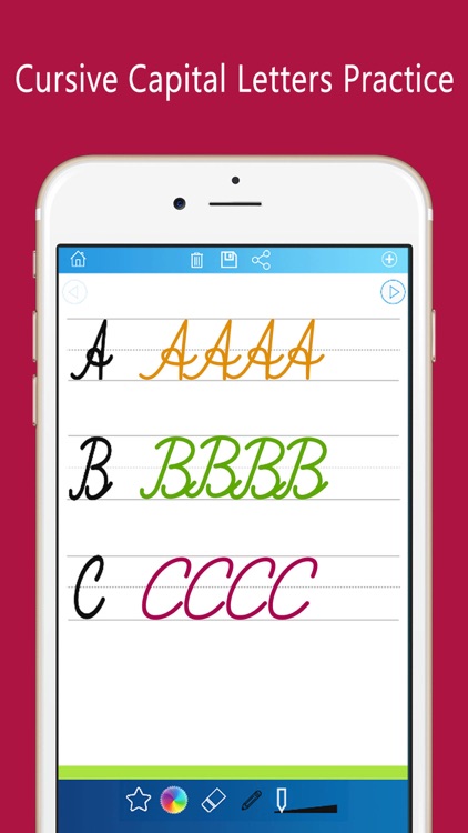 Handwriting Worksheets Learn To Color And Write ABC Alphabet In Script And Cursive screenshot-3