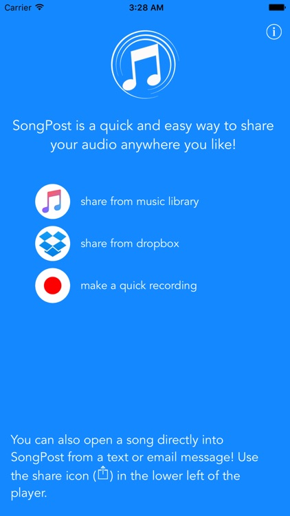 SongPost -    post audio files to facebook and youtube - create videos with your audio files.